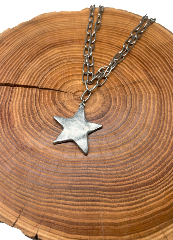 Belle Via Jewelry Double Chain Star Necklace