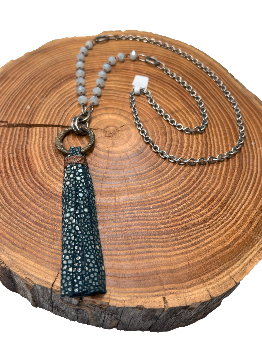 Belle Via Jewelry Leather Tassel Necklace