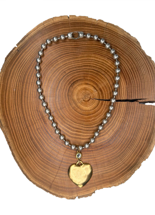 Belle Via Jewelry Organic Heart Necklace