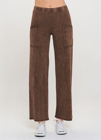 Cotton Lani Stonewashed Patch Pocket Pant