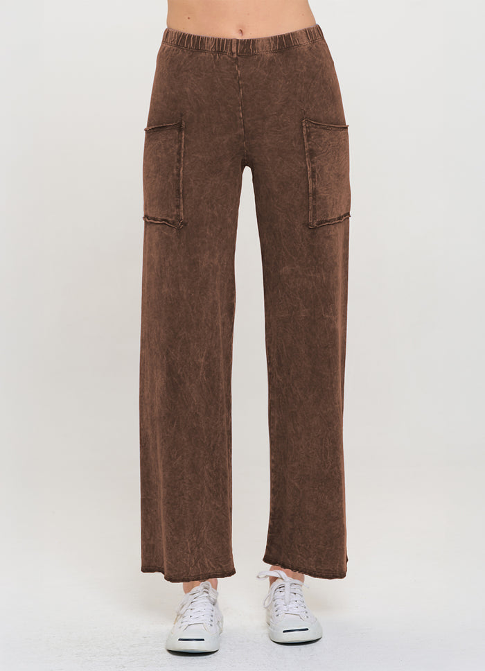 Cotton Lani Stonewashed Patch Pocket Pant