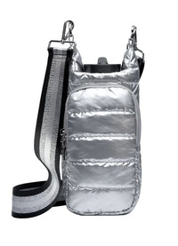 WanderFull Silver Metallic HydroBag with Striped Strap