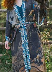 Market Of Stars Wild Beauty Kimono Duster Robe with Peacock Print