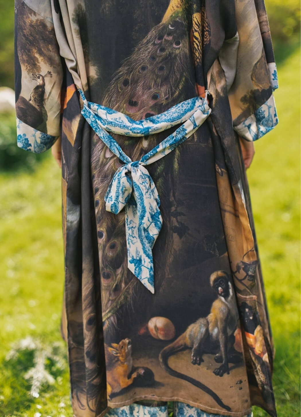 Market Of Stars Wild Beauty Kimono Duster Robe with Peacock Print