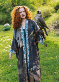 Market Of Stars Wild Beauty Kimono Duster Robe with Peacock Print