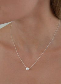 Blessing Necklace In White Pearl and Sterling Silver