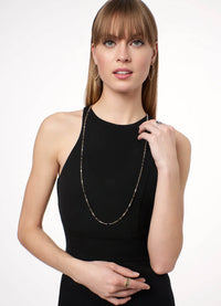 Freida Rothman Faceted Stones Wrap Chain Necklace