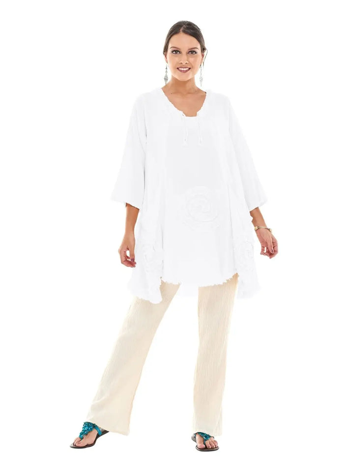 Oh My Gauze Circle 3/4 Sleeve Tunic