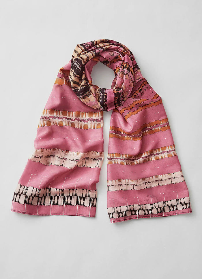 Yen Ting Cho Pink Tea Cotton Silk Scarf