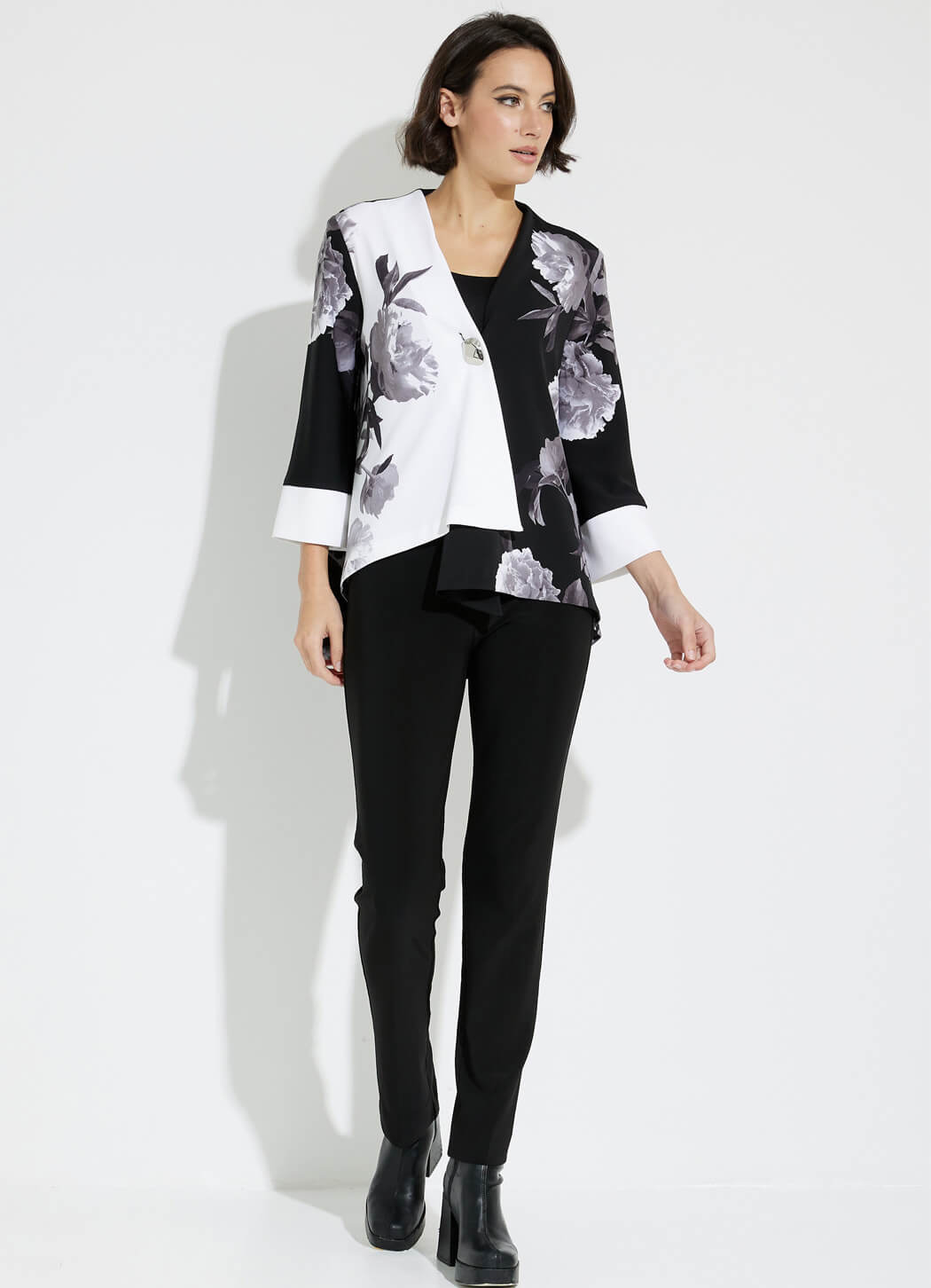 joseph ribkoff black and white jacket