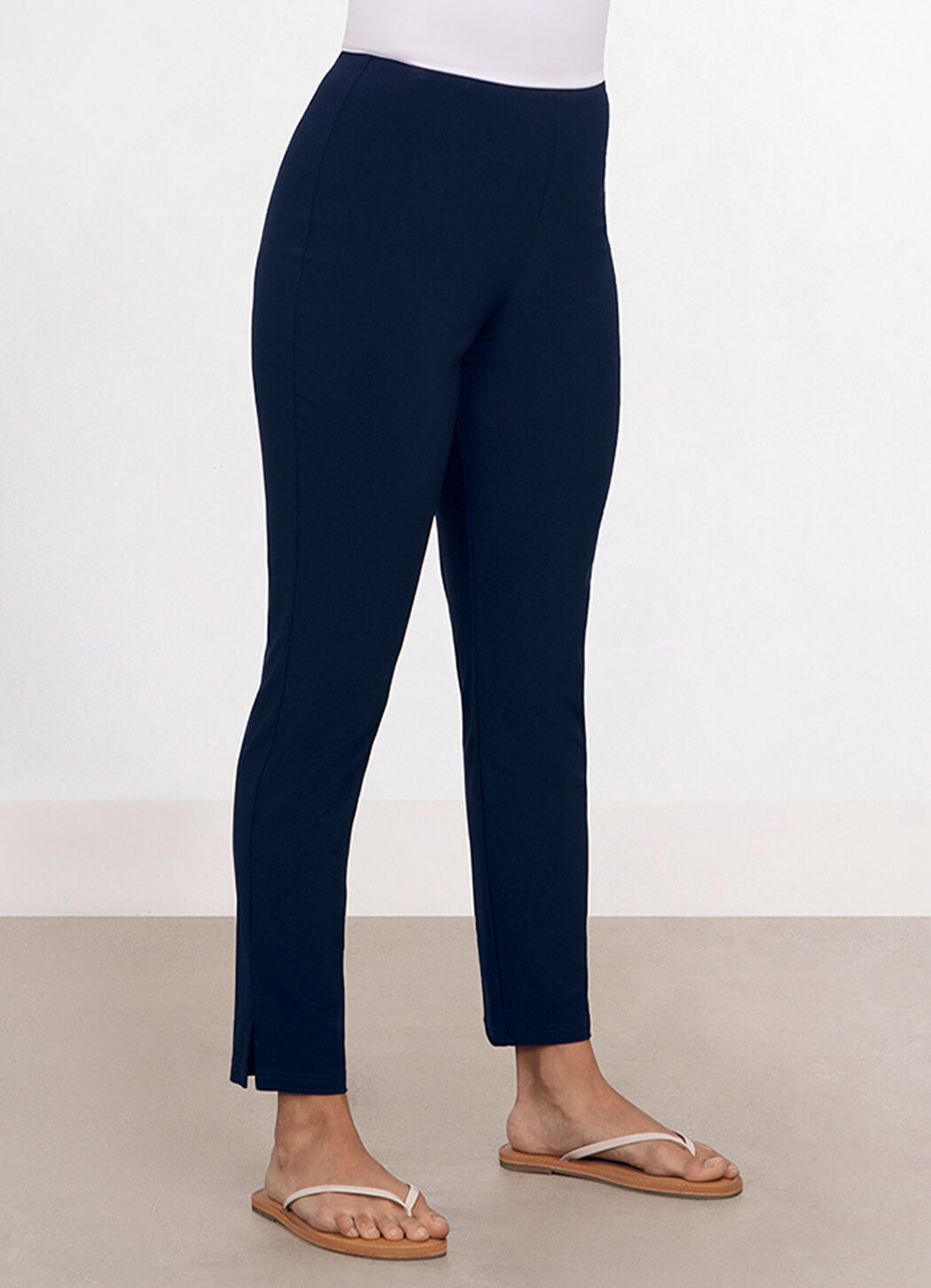 Sympli Narrow Midi Pant in Mushroom – Details Direct