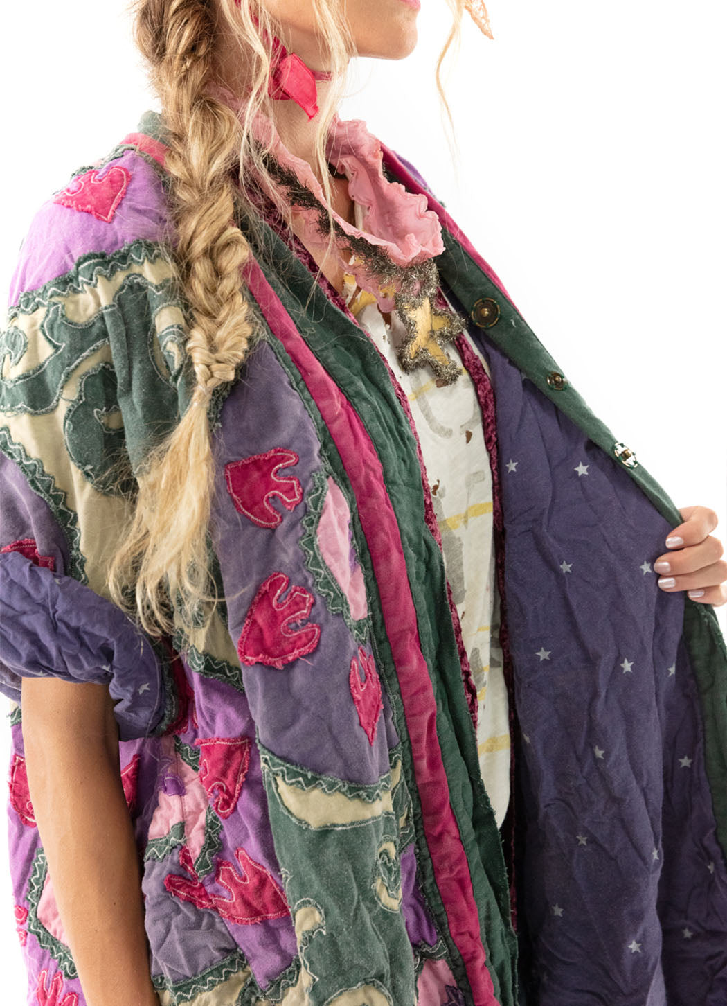 Magnolia Pearl Applique Hippie Coat