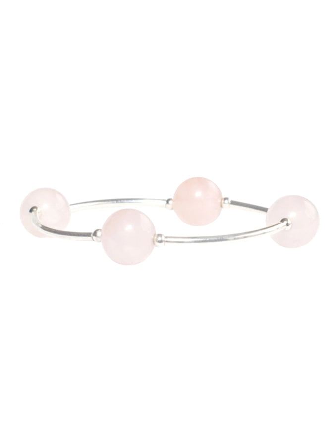 Blessing Bracelet in Rose Quartz 12mm Beads