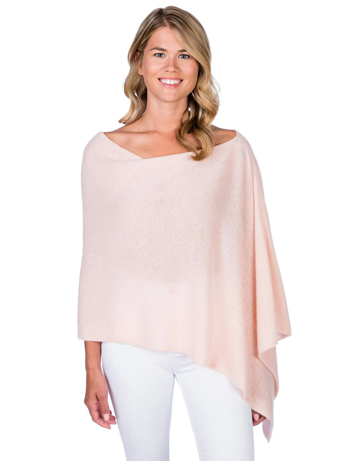 Alashan Cashmere Poncho in Lip Gloss