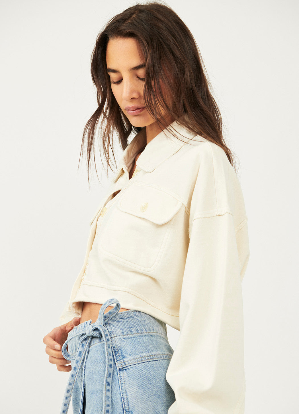 Free People hot Saturday Shirt Jacket Oversized Button Down Long Sleeve We The Free