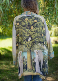 Market of Stars Tree of Life Bamboo Bohemian Kimono Cardigan with Belt