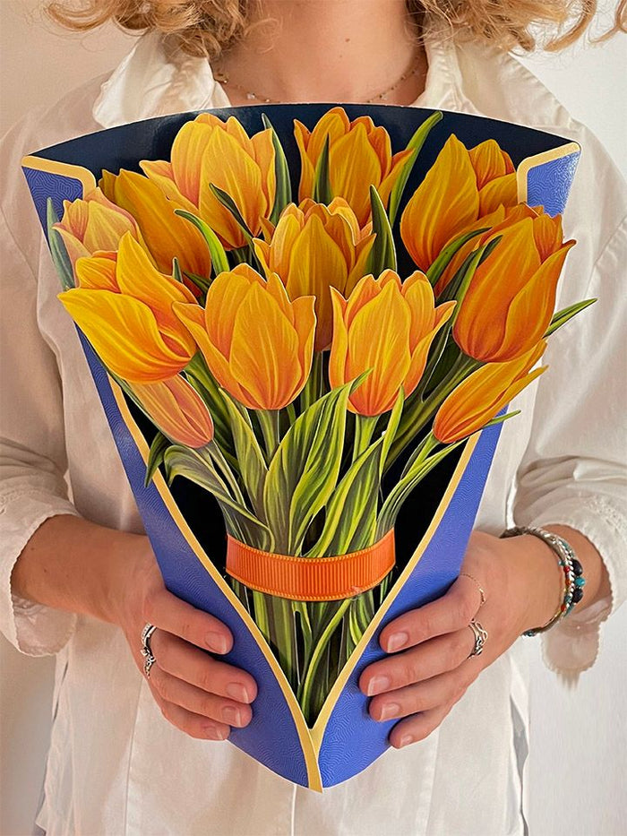 Freshcut Paper Yellow Tulip Bouquet